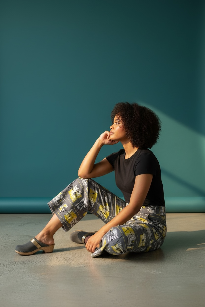 Urban Geometry – High-Waisted Wide-Leg Pants
