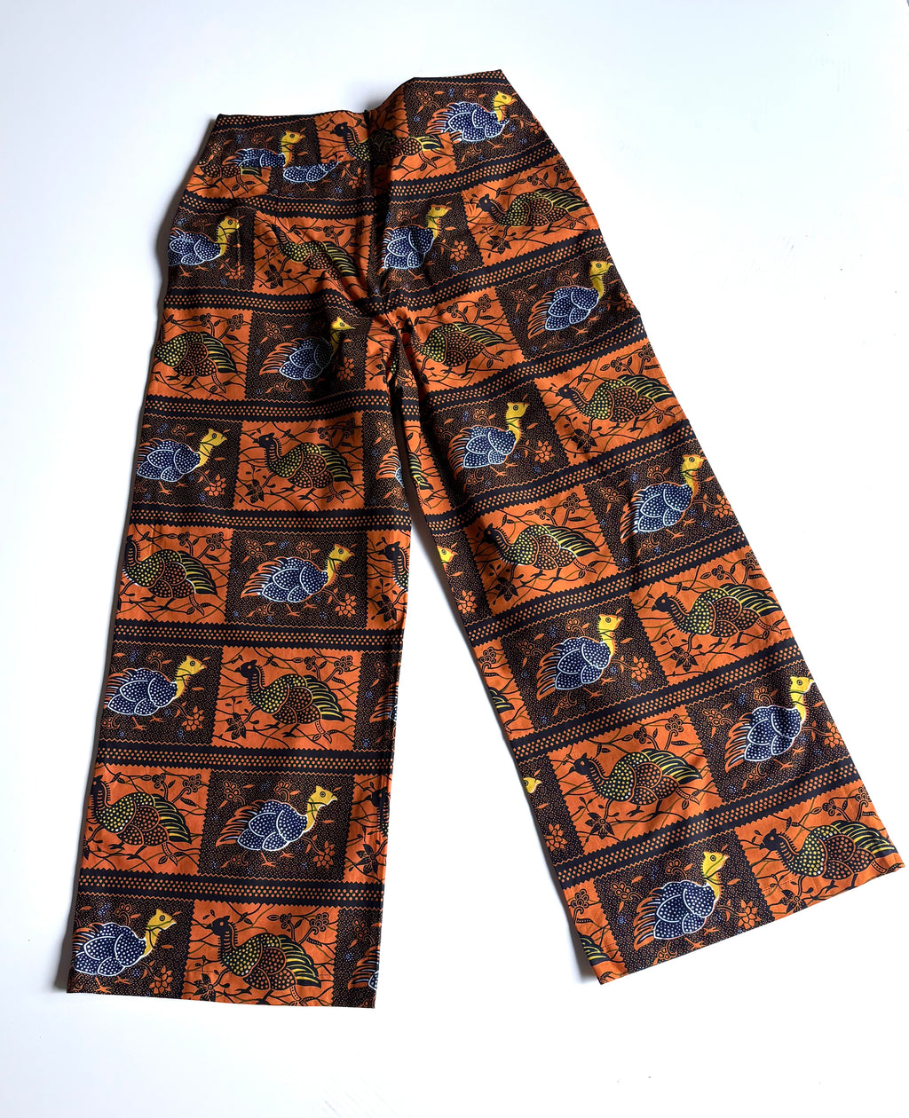 Golden Rooster – High-Waisted Dutch Batik Pants