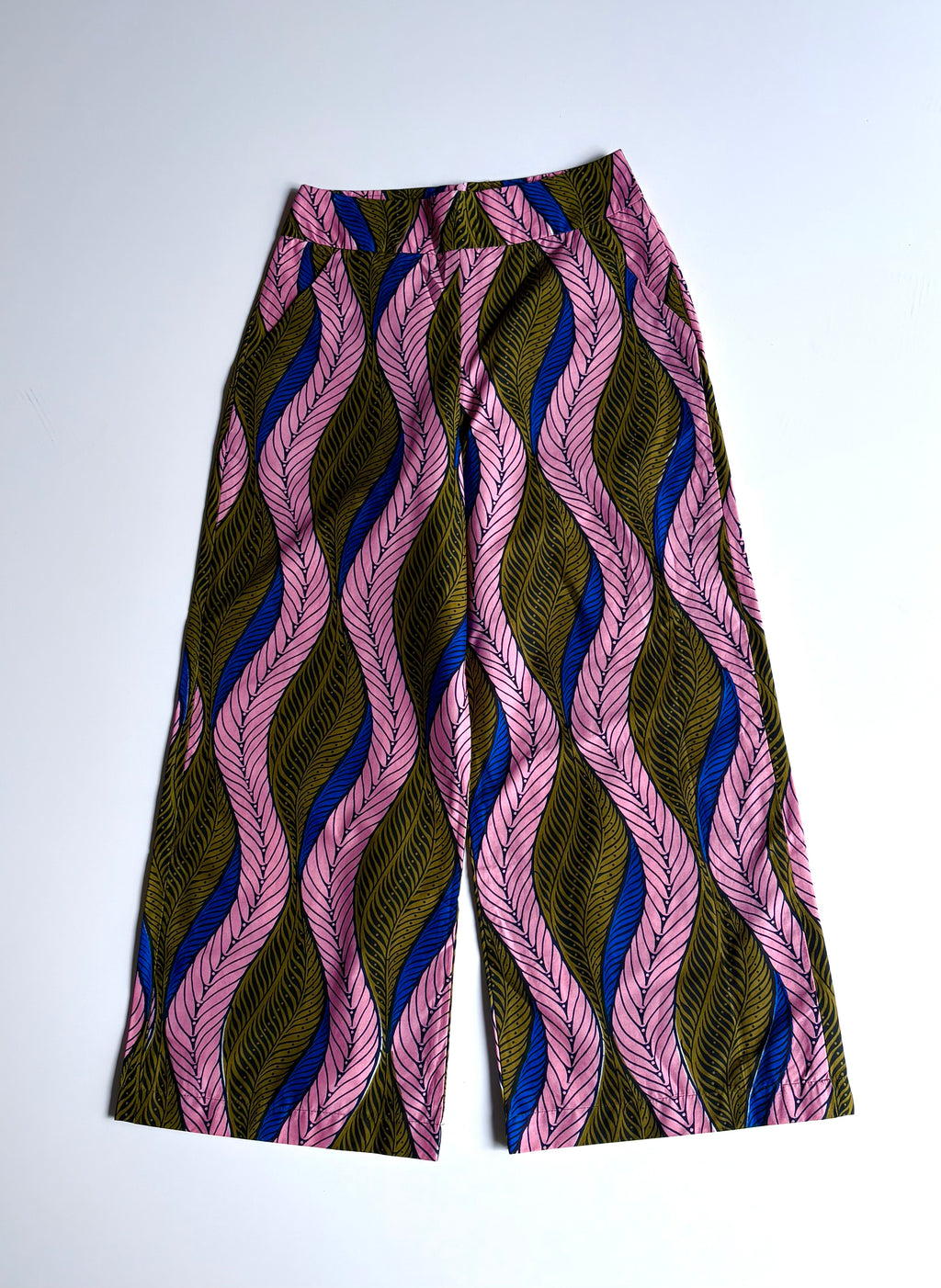 Tropical Wave – High-Waisted Wide-Leg Pants