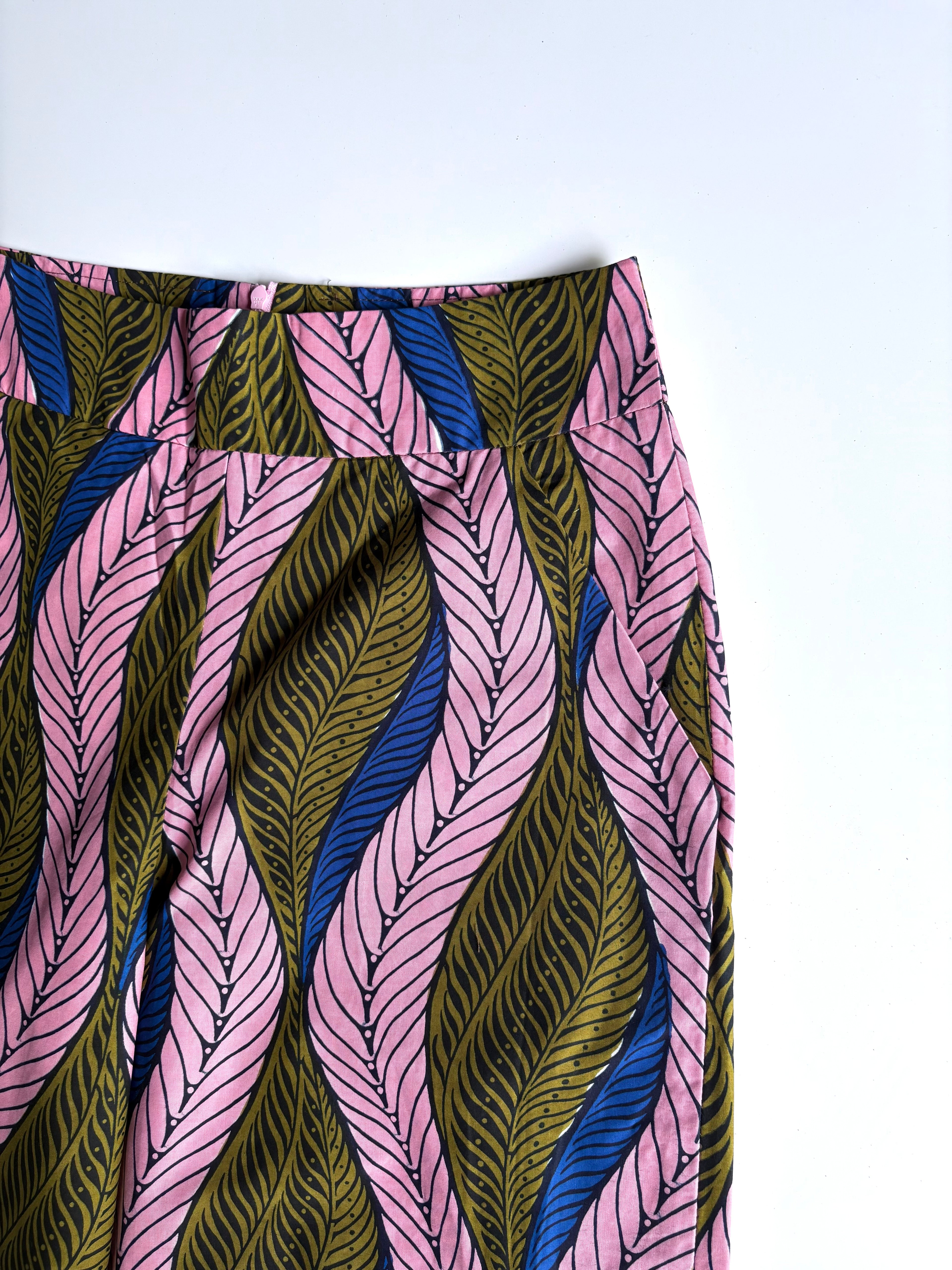 Tropical Wave – High-Waisted Wide-Leg Pants