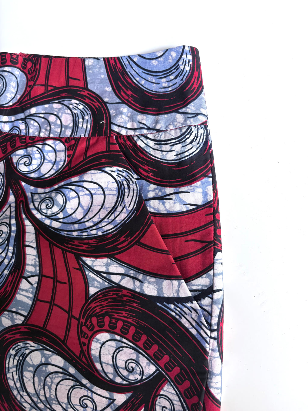 Crimson Swirl – High-Waisted Wide-Leg Pants